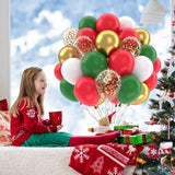 50PCS Red Green Gold Christmas Balloons Set for Grinch Birthday and Party Decorations