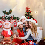 3D Standing Reindeer Foil Balloons Set for Christmas and Birthday Party Decorations