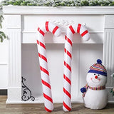 2PCS Inflatable Candy Cane Balloons for Christmas Outdoor and Party Decorations