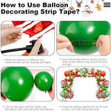 Christmas Balloon Arch Kit: Red, Green, Gold Garland with Candy Cane Balloons