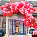 130pcs Red Latex Balloon Set for Wedding Birthday and Christmas Decorations