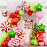 Christmas Balloon Arch Kit: Candy Cane & Star Garland (120 Piece)