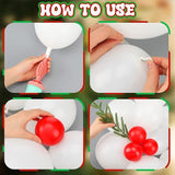 178PCS Santa Baby Shower Balloon Arch Kit Red White Balloons for Christmas Party Decor