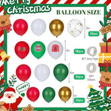110PCS Ugly Sweater Christmas Balloon Garland Kit Red Green Balloons for Holiday Decor