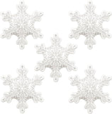 5 PCS 36 Inch Clear Snowflake Foil Balloons Christmas Winter Wonderland Decor