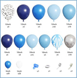 Blue Balloon Arch Kit 134pcs Navy Royal Light Blue Confetti Balloons for Party Decor
