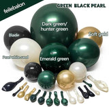 Dark Green Black Balloon Arch Kit Emerald Hunter Green Gold Balloons for Party Decor