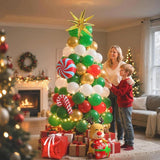 Christmas Balloon Arch Kit 101pcs Red White Green Gold Balloons for Holiday Party