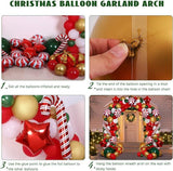Christmas Balloon Arch Kit 233pcs with Candy, Star & Gift Box Balloons for Party