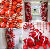 Christmas Balloon Arch Kit with Red White Balloons, Candy & Star Foil for Party