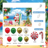 Christmas Balloon Garland Kit with Red Green Gold Candy Balloons for Tropical Party Decor