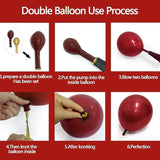 Christmas Balloon Arch Kit with Dark Green, Red, White & Gold Balloons for Parties