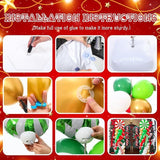2-Set Christmas Candy Balloon Column Kit with Red, White & Green Balloons for Party Decor