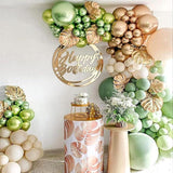 Sage Green & Gold Balloon Garland Kit: Metallic Party Decor