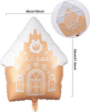 146-Piece Christmas Gingerbread Balloon Garland Kit with Red, Brown & Festive Mylar Balloons for Party