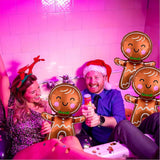 3-Piece Christmas Gingerbread Man Foil Balloons Set for Party Decorations