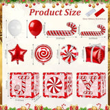 Christmas Balloon Arch Kit: JOY Boxes, Candy Cane & Star Decor
