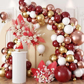 Burgundy Balloon Arch Kit 108Pcs Burgundy Rose Latex Balloons for Wedding Birthday Décor