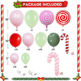 Christmas Balloon Arch Kit: Gingerbread, Candy Cane Foil Balloons