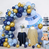 Blue and Gold Balloon Arch Kit, Party Decor