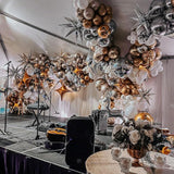 Elegant Christmas Balloon Arch Kit: Gold, Silver, White, Reindeer Decor