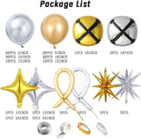 Elegant Christmas Balloon Arch Kit: Gold, Silver, White, Reindeer Decor