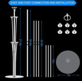 Balloon Stand Kit - 28 Latex or Foil Balloons, Party Decor, Set of 6