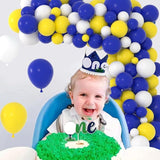Navy Blue, Yellow & White Balloon Arch Kit - 122 Piece Party Decor