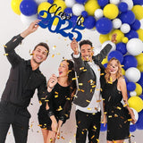Navy Blue, Yellow & White Balloon Arch Kit - 122 Piece Party Decor