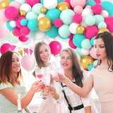 Pastel Balloon Arch Kit: Teal, Pink, Green & Gold Party Decor