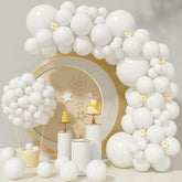 White Balloon Garland Arch Kit 110 Pcs Matte Balloons for Party & Event Decor