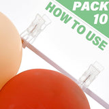 10 Pack Large Clear Balloon Arch Clips 3.5 Inch Heavy Duty Clamps for Decorations