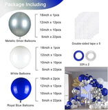 136 Pcs Blue White Silver Balloon Garland Arch Kit for Party & Event Decor