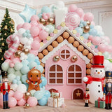 Christmas Balloon Garland Arch Kit with Nutcracker Candy Cane Balloons for Party Decor