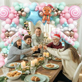 Christmas Balloon Garland Arch Kit with Nutcracker Candy Cane Balloons for Party Decor