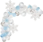79 Pcs Winter Balloon Garland Arch Kit Blue White Snowflake Balloons for Party Decor
