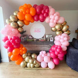 Pink Orange Balloon Garland Arch Kit 153 Pcs with Star Balloons for Party Decor