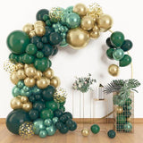 153 Pcs Green Gold Balloon Garland Arch Kit with Confetti Balloons for Party Decor