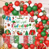 101 Pcs Friendsmas Christmas Balloon Arch Kit with Elf & Ugly Sweater Balloons for Party