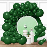 106-Pc Dark Green Balloons Set in Various Sizes for Christmas, Birthday & Party Decor