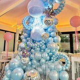 108-Piece Pearl Blue Balloon Arch Kit in Multiple Sizes for Parties & Showers