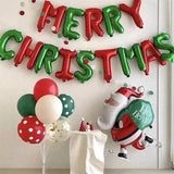 Christmas Foil Balloon Set with Santa Reindeer Snowman Candy Cane for Xmas Party