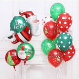 Christmas Foil Balloon Set with Santa Reindeer Snowman Candy Cane for Xmas Party