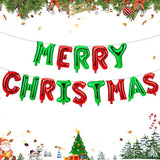 Merry Christmas Letter Foil Balloon Banner for Holiday Party and Home Decorations