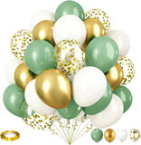 Sage Green and Gold Balloons Set for Wedding Birthday Baby Shower Party Decorations