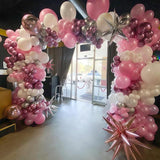 60PCS Pink Winter Wonderland Balloons Set for Princess Baby Shower Party Decor
