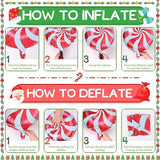 26PCS Pink Red Candy Foil Balloons Set for Christmas Candyland Party Decorations