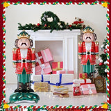 2PCS Giant Nutcracker Foil Balloons Set for Christmas Holiday Party Decorations