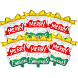 6PCS Christmas Cake Foil Balloons Set for Holiday Birthday and Party Decorations