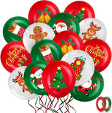 45PCS Christmas Latex Balloons Set for Holiday Birthday Party and Classroom Decorations